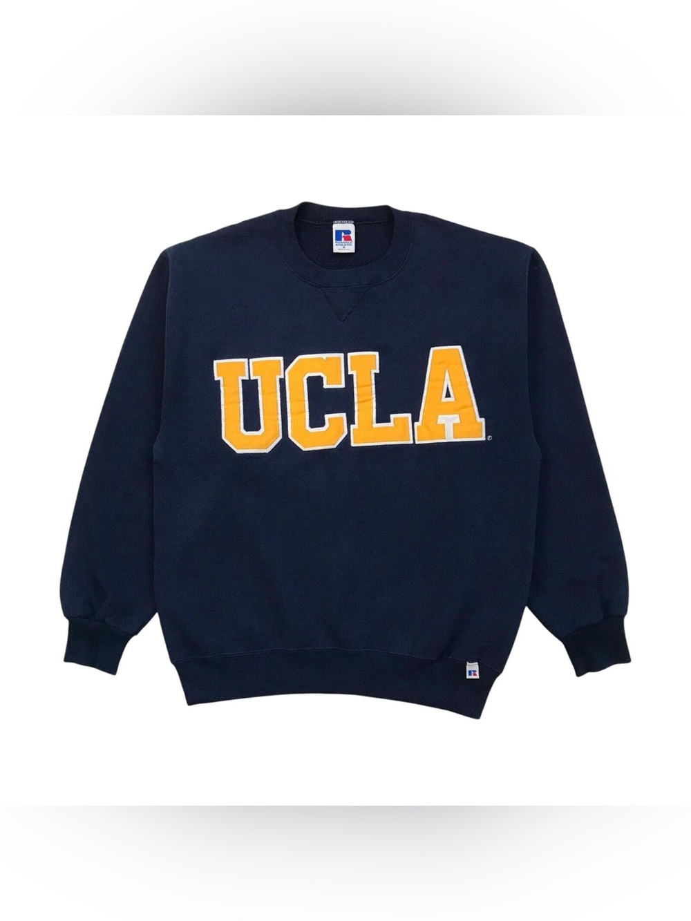 Vintage Russell Athletic UCLA Collegiate Navy Gold Crewneck Sweatshirt M